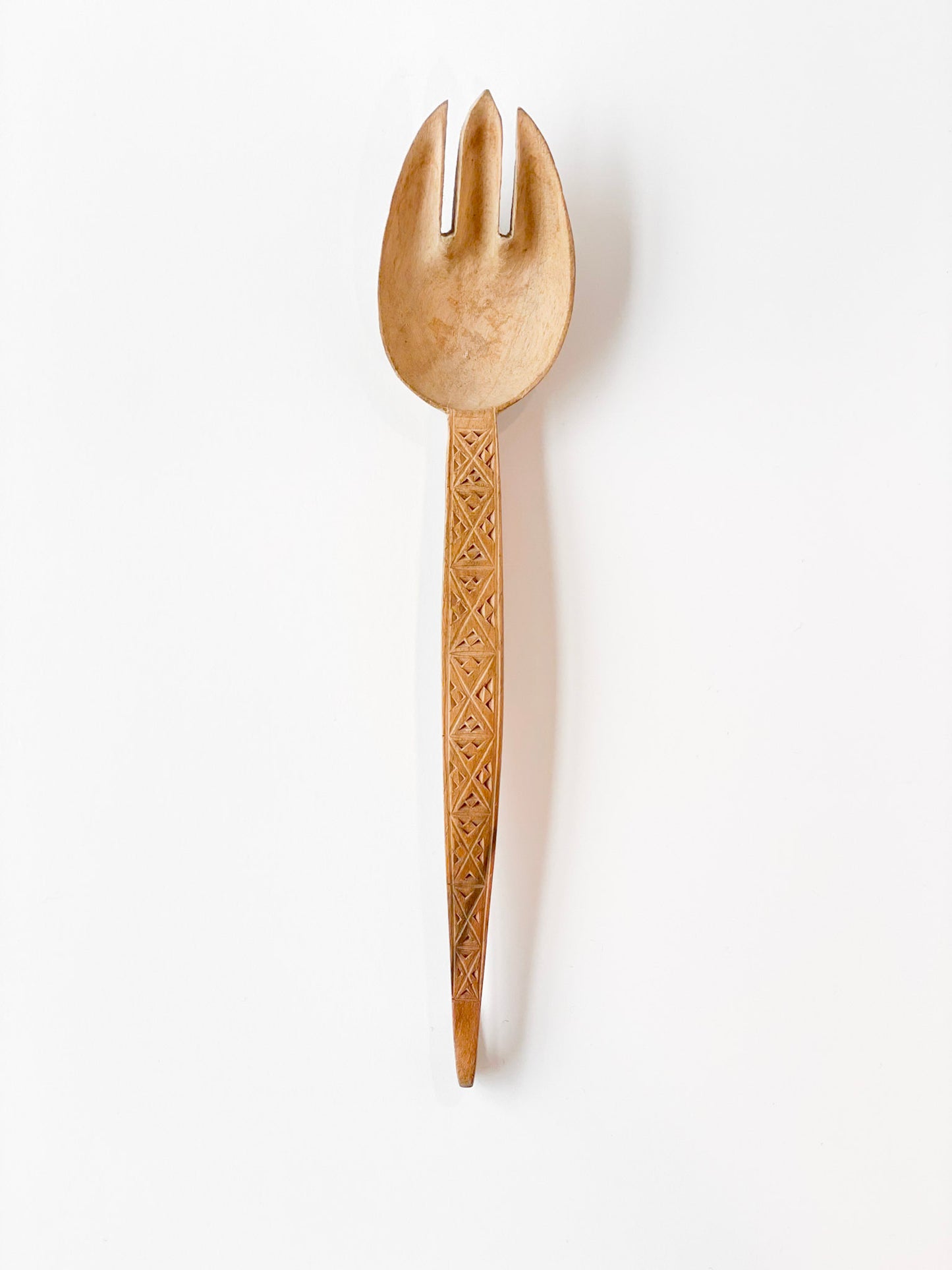 Hand Carved Amish Serving Set