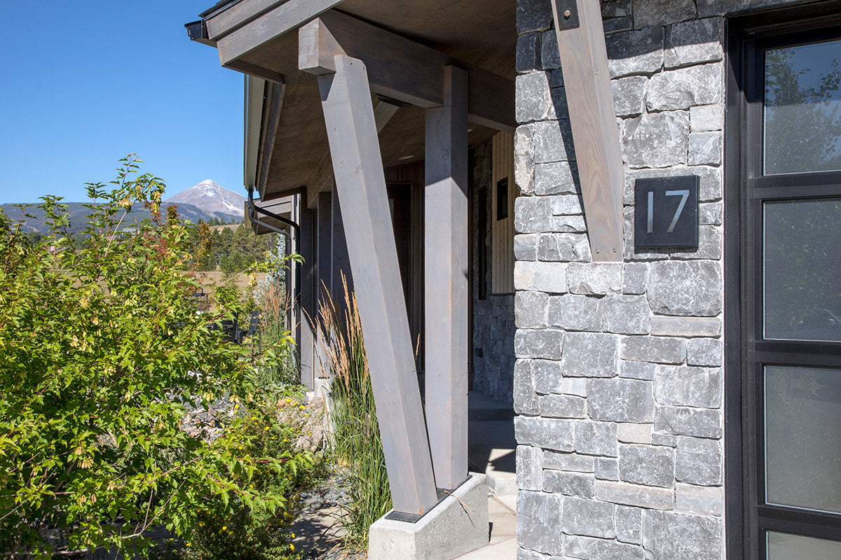 Big Sky meadow home garage door