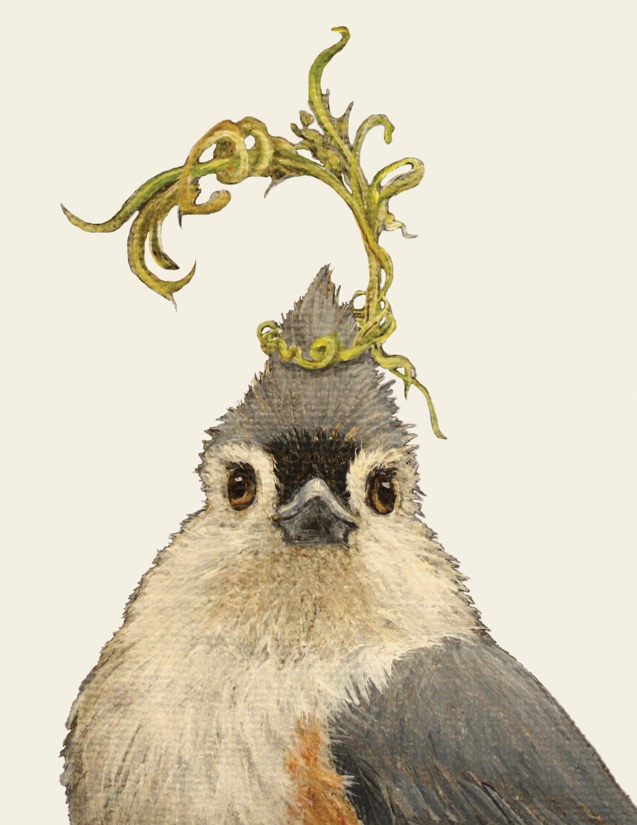 Oiseau + Couronne de Vigne Carte de vœux