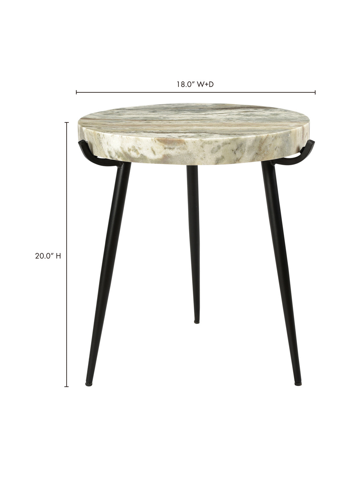 Table d'appoint en marbre Brinley