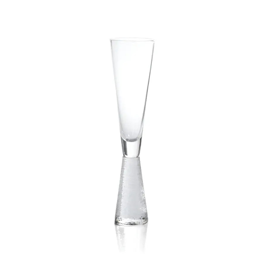 Livogno Champagne Flute on Hammered Stem