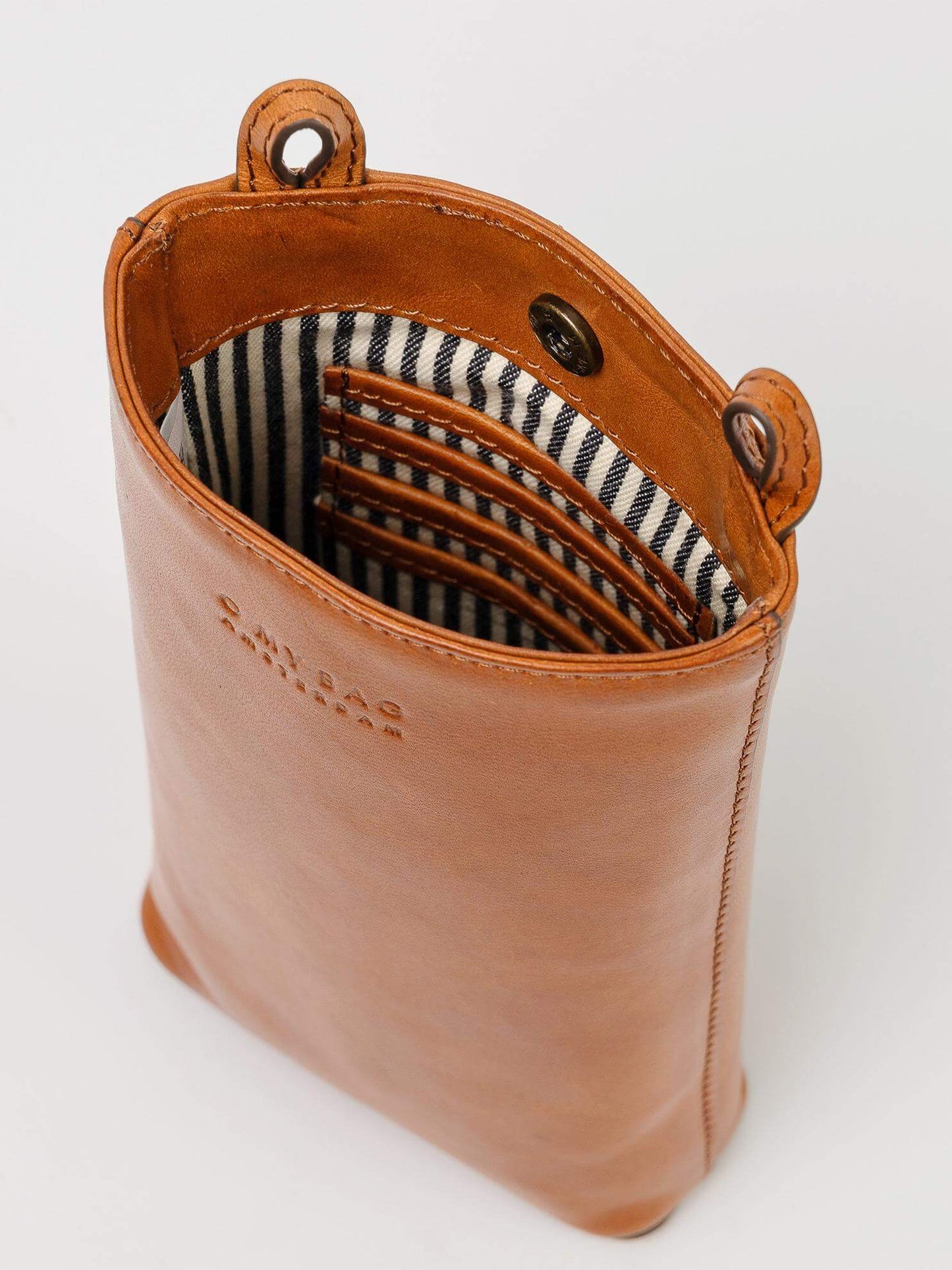 Sac pour téléphone Charlie classique cognac