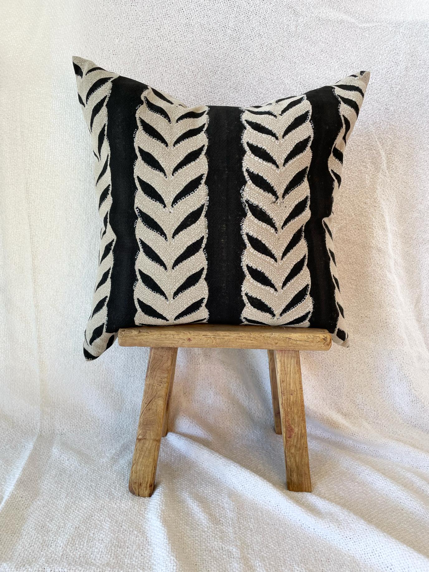 Claire Noir 22x22 Throw Pillow