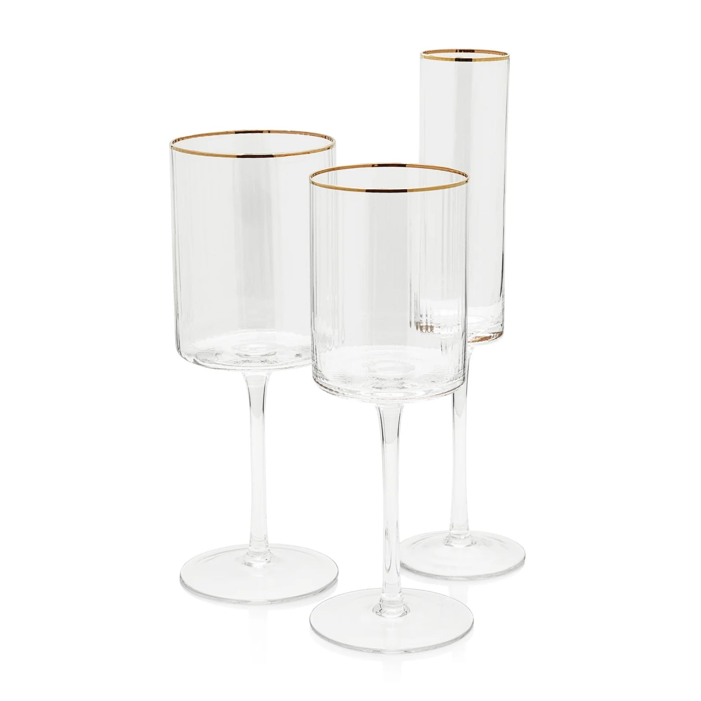 Gold Rimmed Champagne Flute