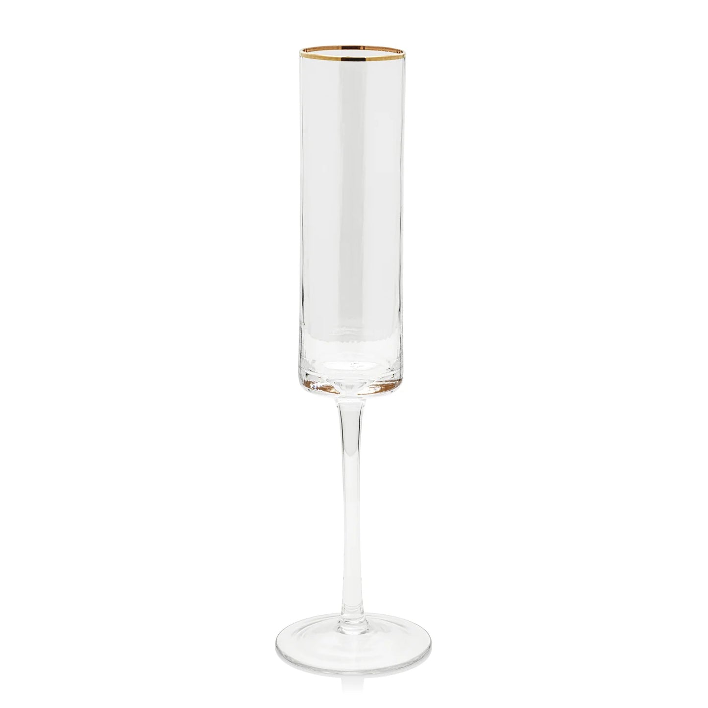 Gold Rimmed Champagne Flute