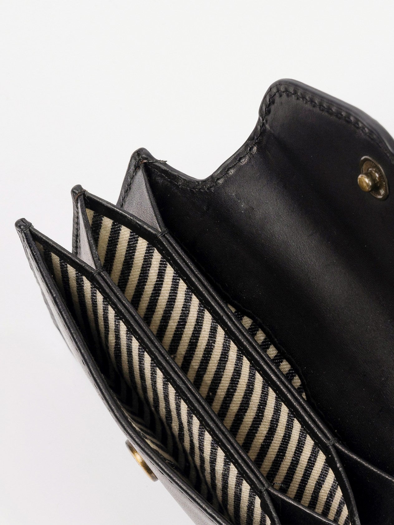 Portefeuille Harmonica en cuir noir