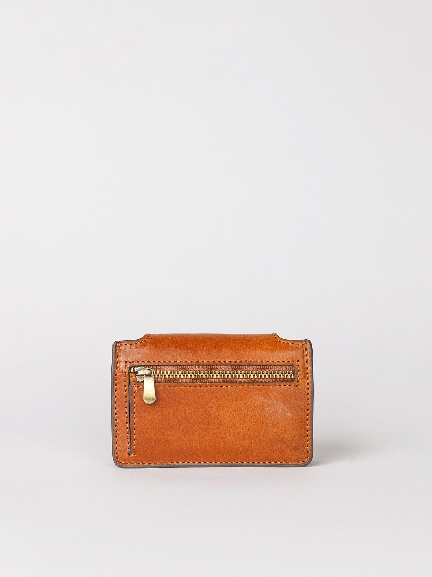 Portefeuille Harmonica en cuir cognac