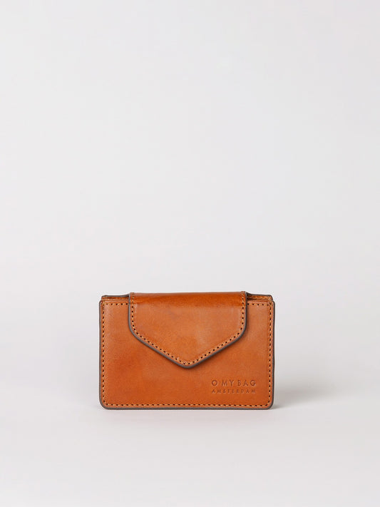 Portefeuille Harmonica en cuir cognac