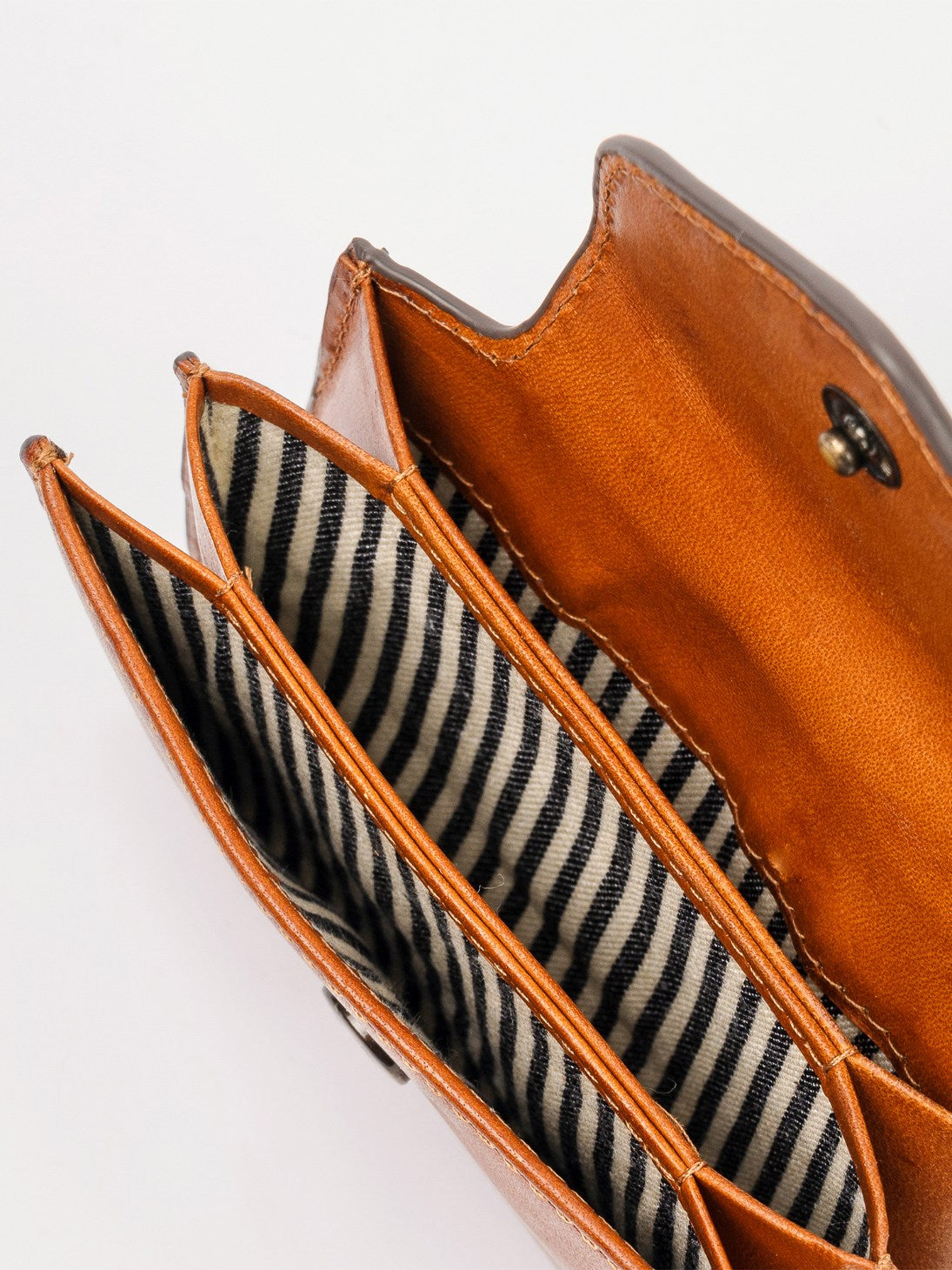 Cognac Leather Harmonica Wallet