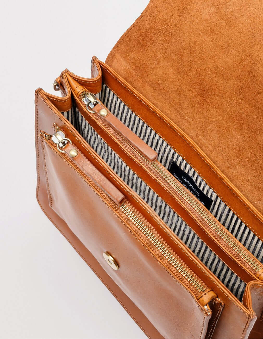 Cognac Classic Leather Harper Bag