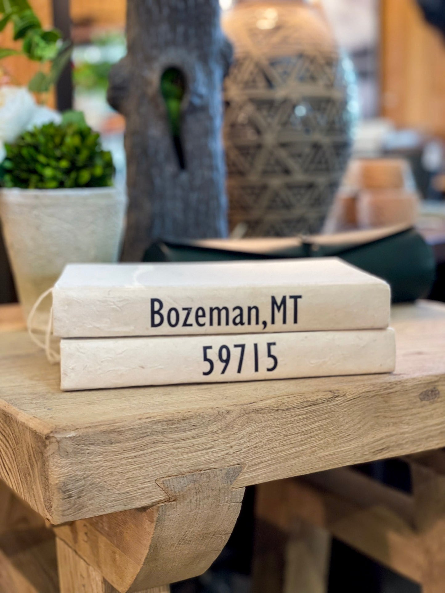 Bozeman, MT Decorative Book Stack