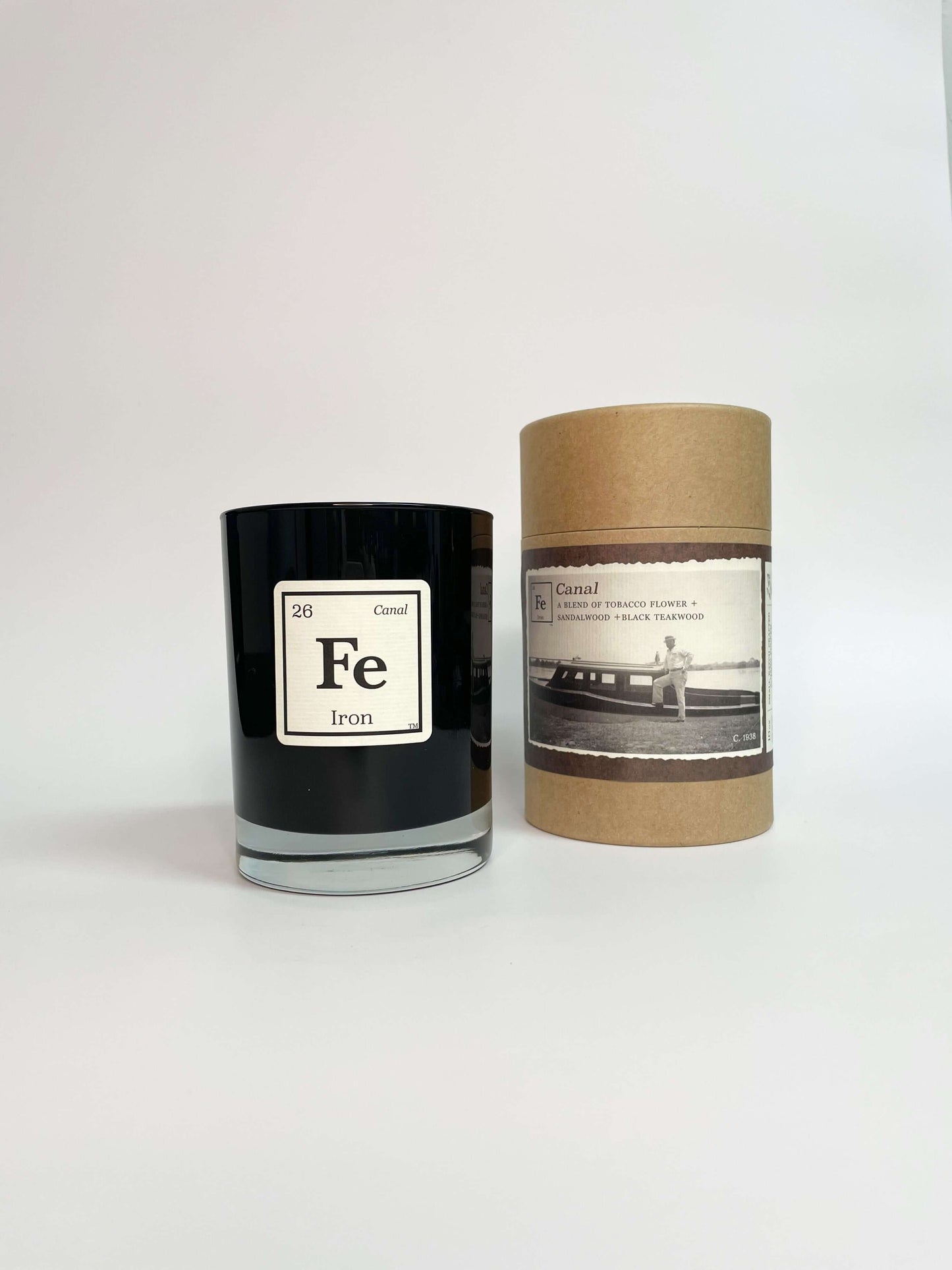 Iron Canal Black Teakwood + Sandalwood + Tobacco Flower Candle