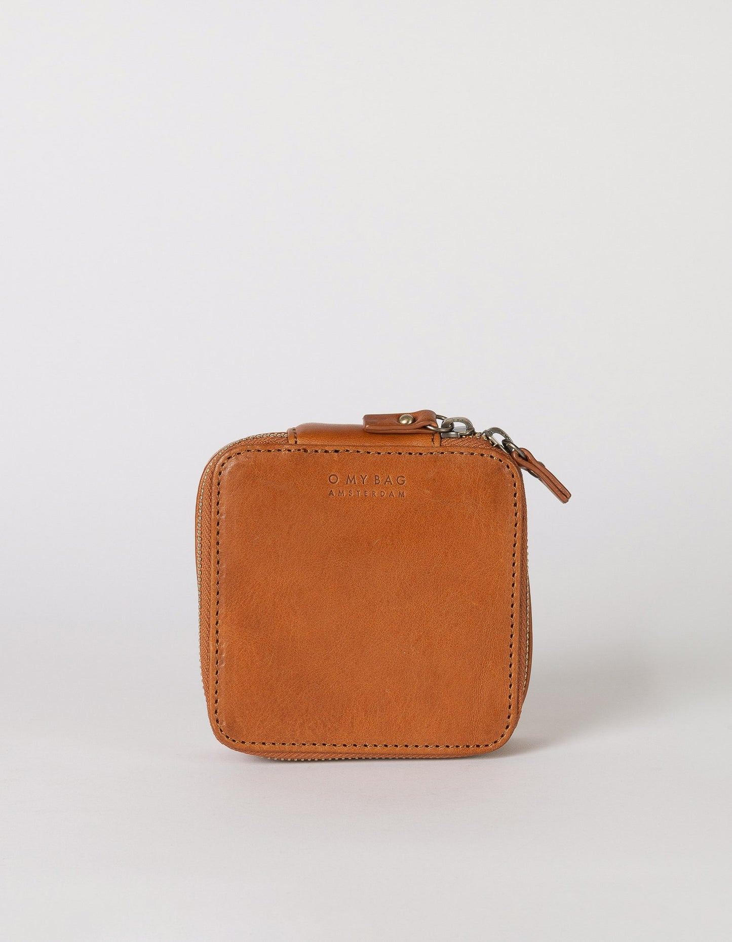 Boîte à bijoux en cuir Stromboli cognac
