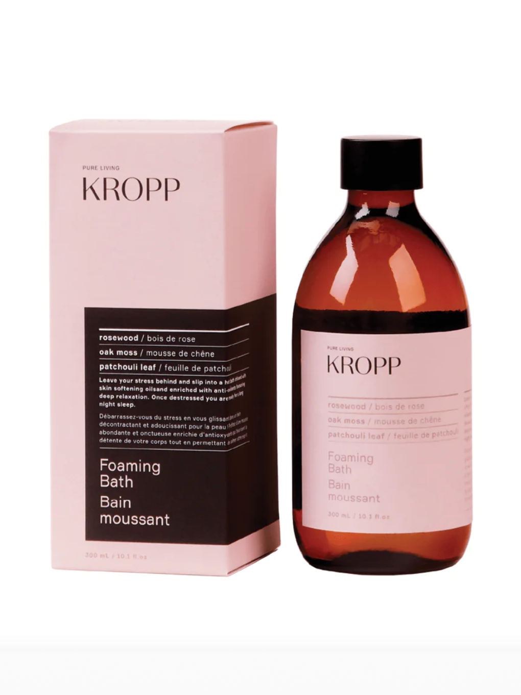 Kropp foaming bath bottle and packaging