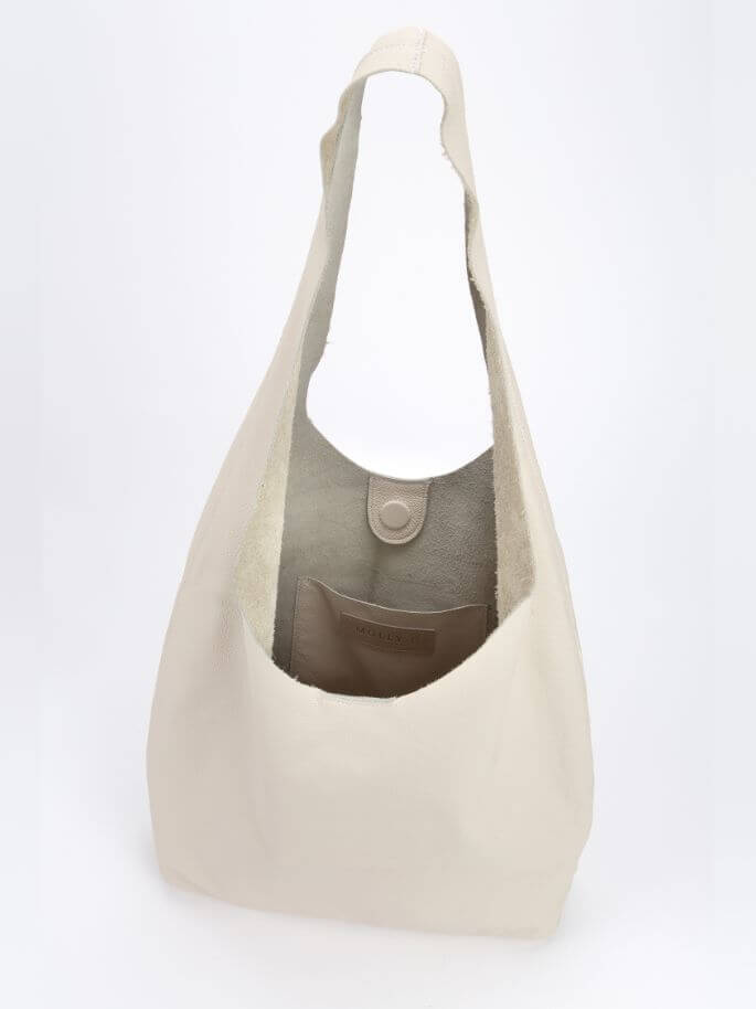 Pauly Bone no stripe hobo bag top view