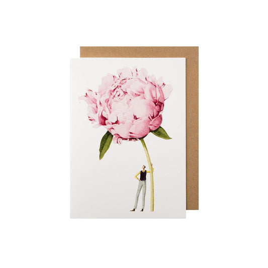 Pivoine rose Carte de vœux
