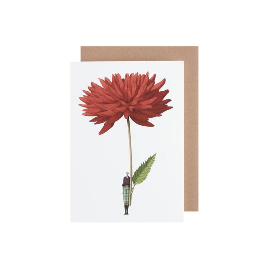 Dahlia rouge Carte de vœux