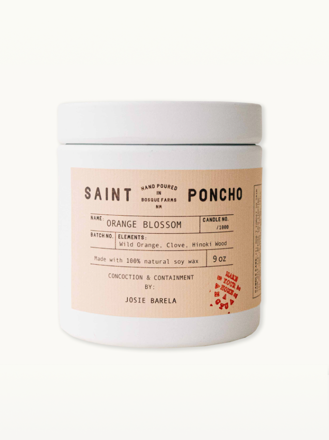 Saint Poncho Orange blossom candle