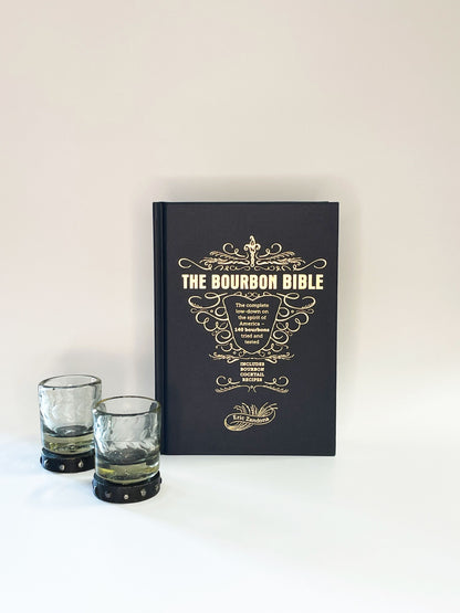 The Bourbon Bible with glasses