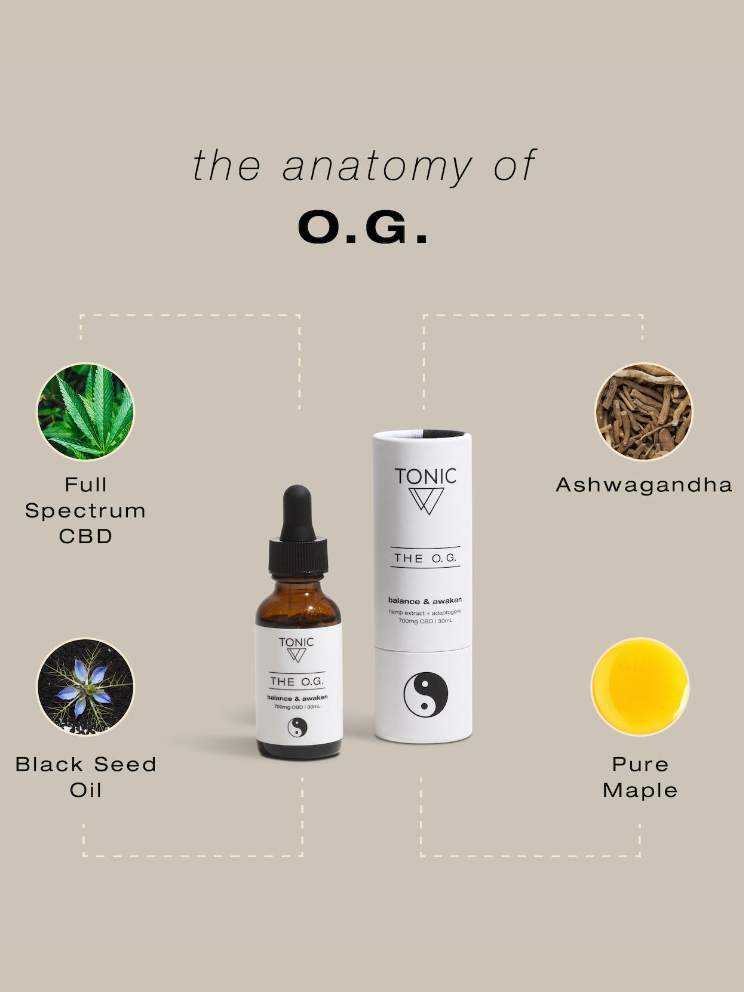 Tonic The O.G. CBD oil ingredients