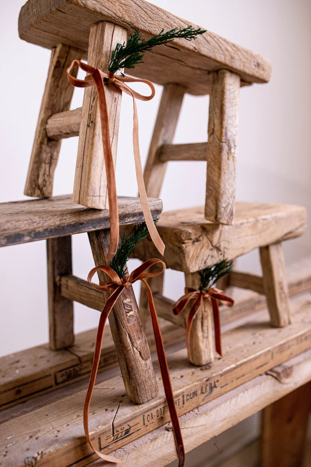 Vintage Small Wooden Stool
