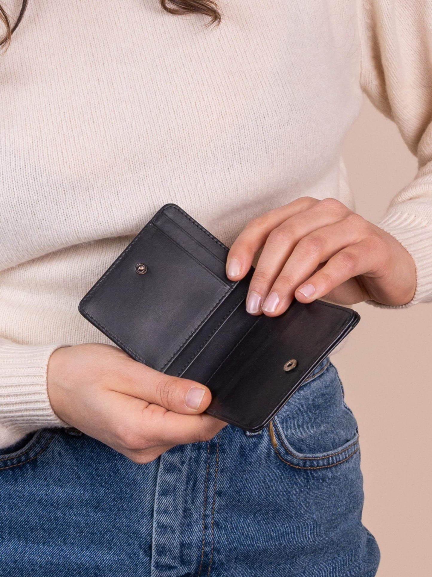 Black Classic Alex Fold Over Wallet