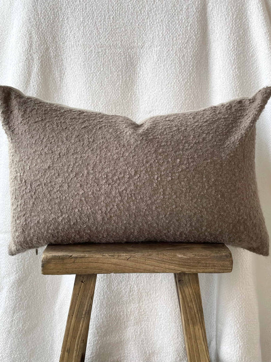 Alpaca wool lumbar pillow