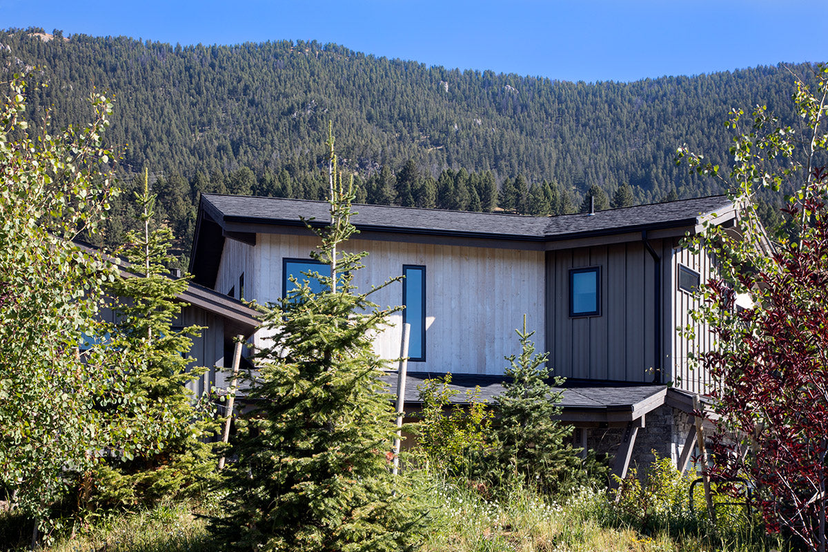 Big Sky Meadow home with mountains in background