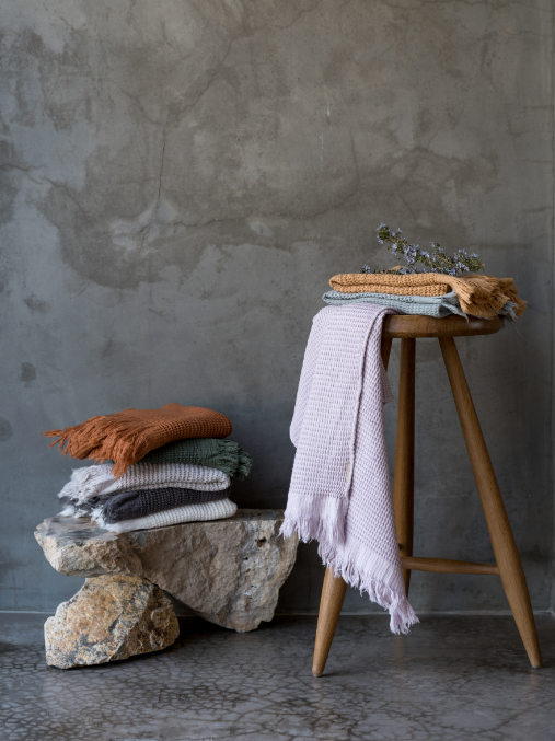 Stool with hand towels