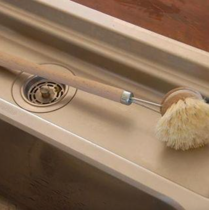 Dish brush in sink