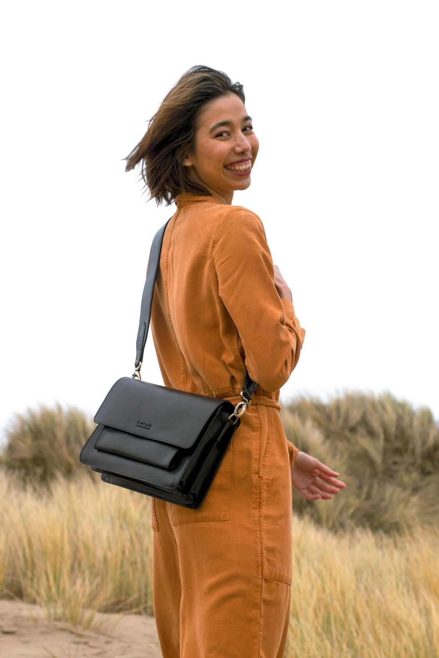 Sac Harper en cuir classique noir