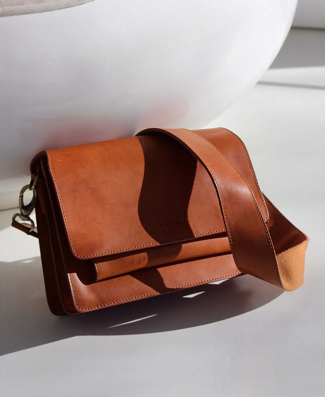 Sac Harper en cuir classique cognac