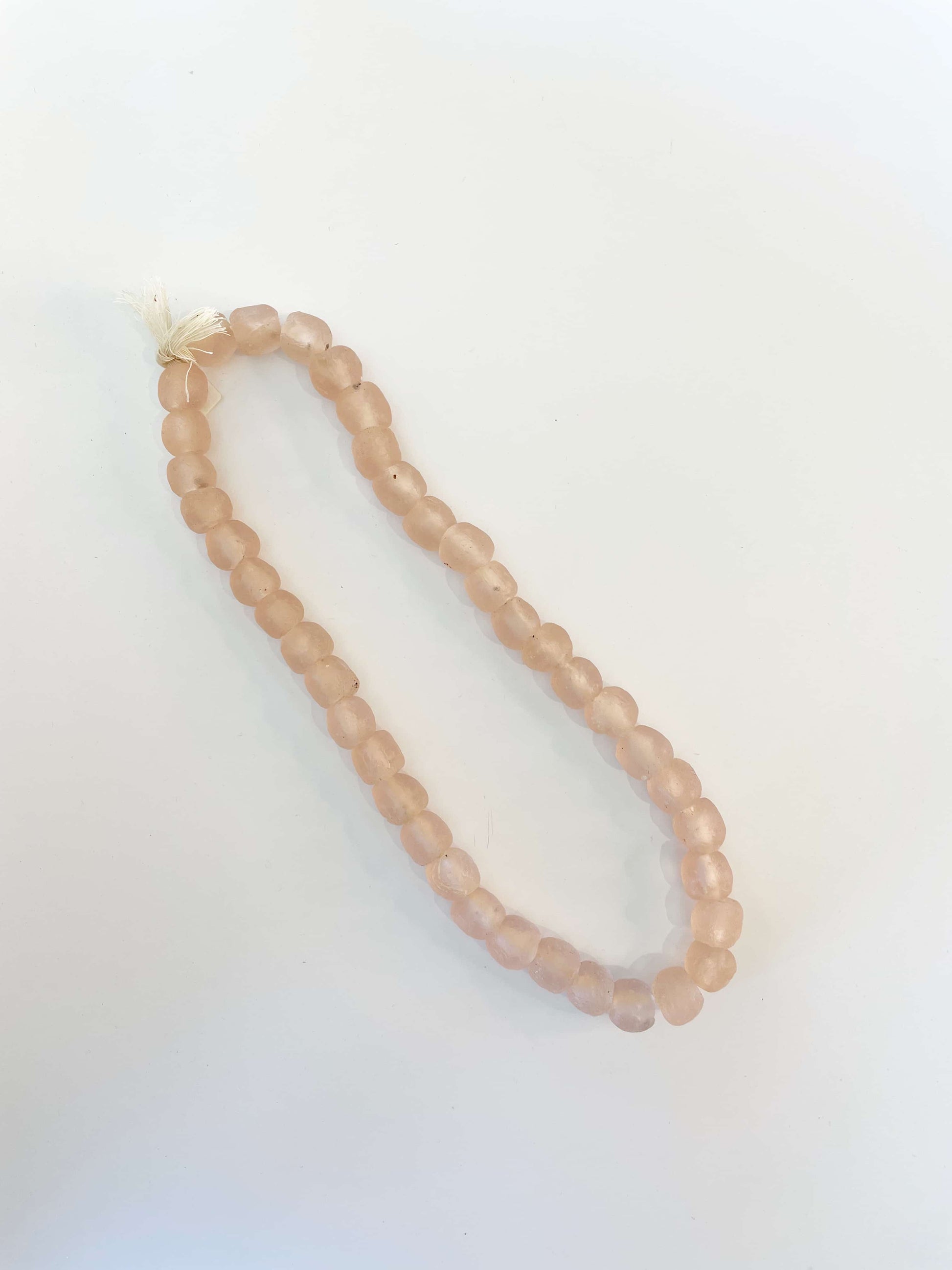Recycled glass beads in pink
