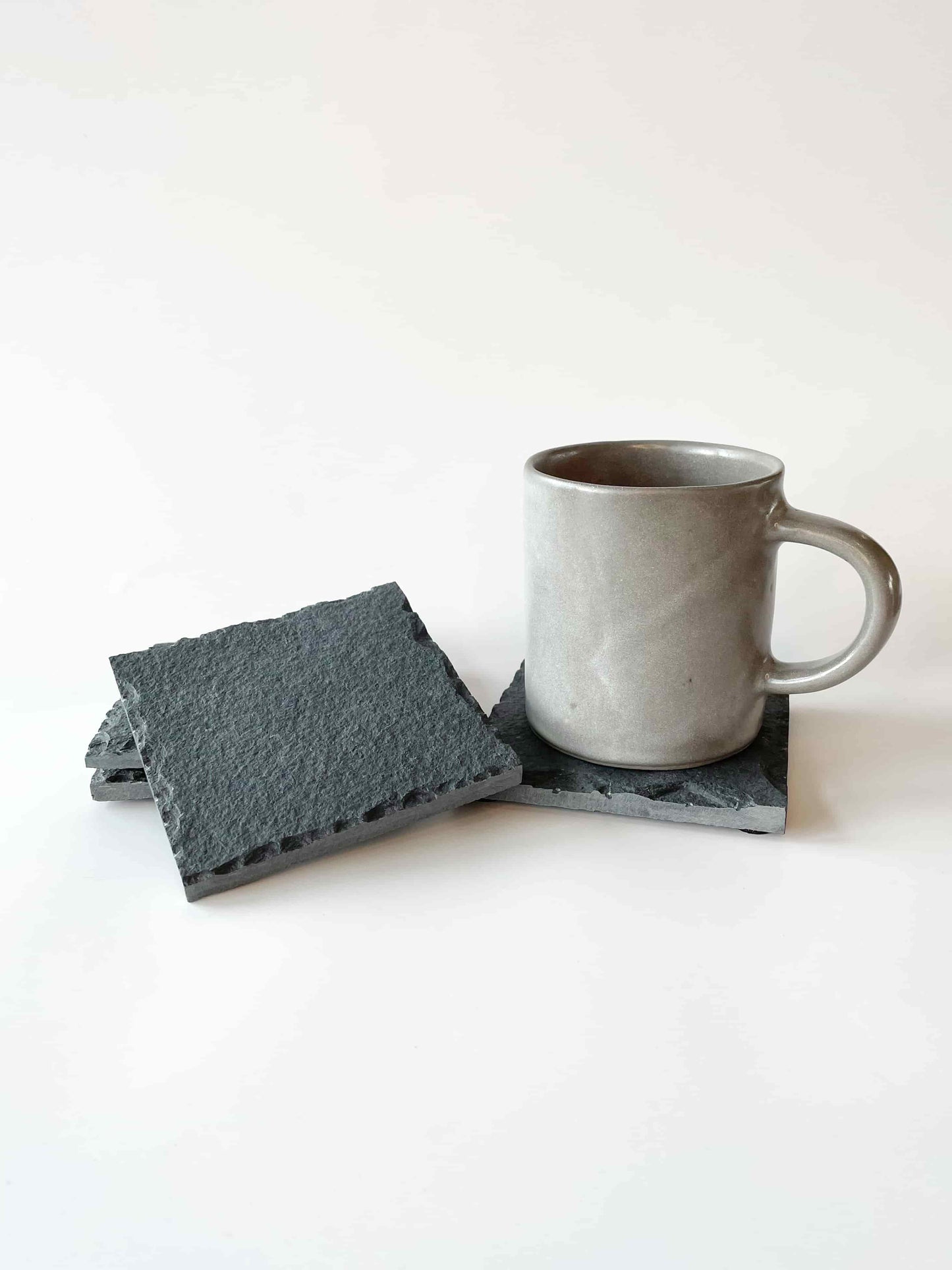 Slate coasters with mug