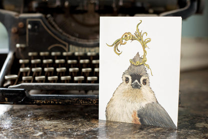 Bird + Vine Crown Greeting Card