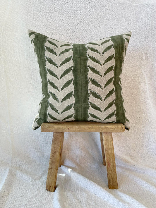 Claire Olive 20x20 Throw Pillow