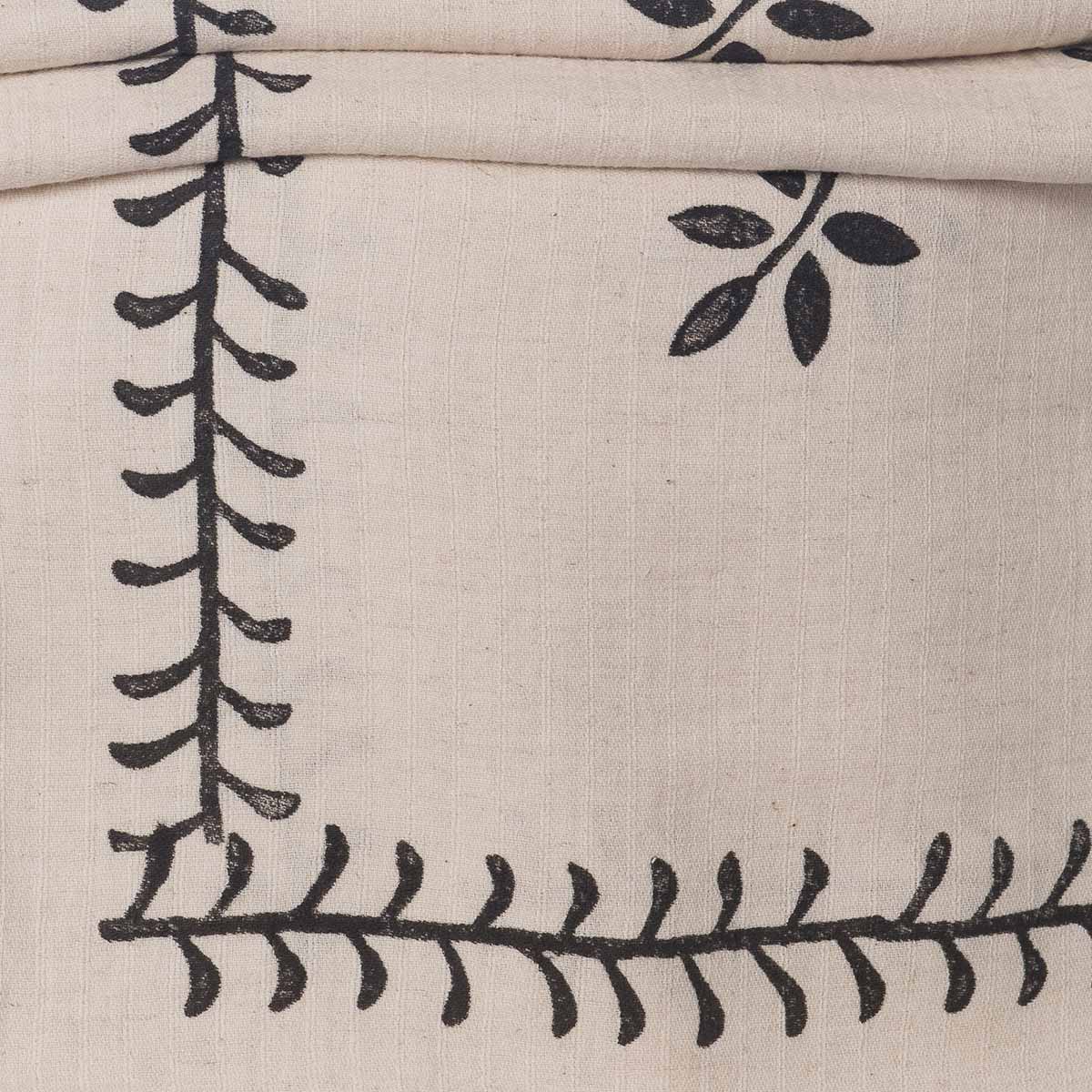 Hand Printed Linen + Cotton Throw