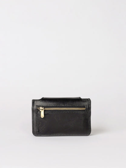 Black Leather Harmonica Wallet
