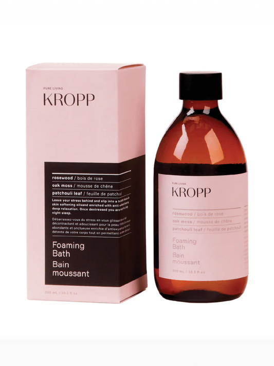 Kropp foaming bath bottle and packaging