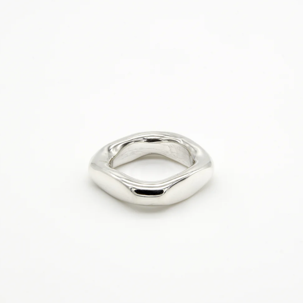 Thick Square Sterling Silver Ring