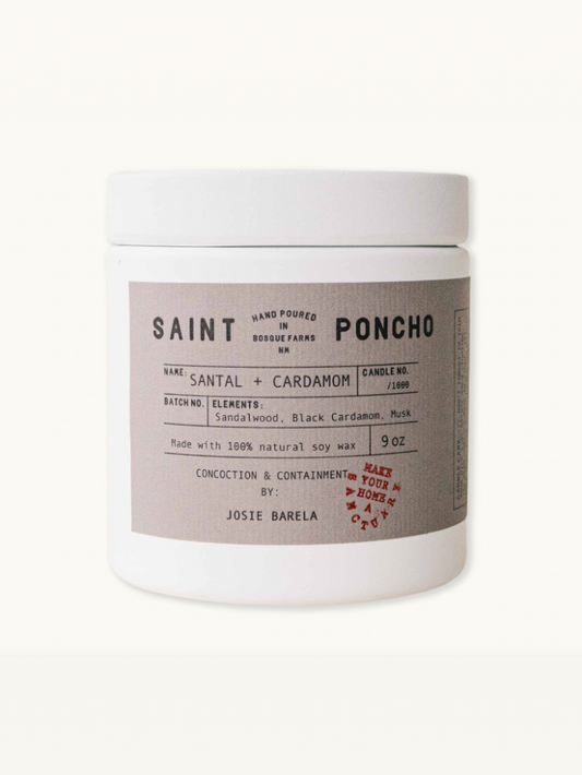 Saint Poncho santal and cardamom candle