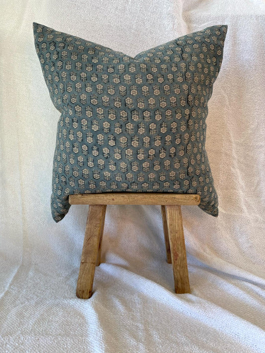 Tulsi Teal Throw Pillow