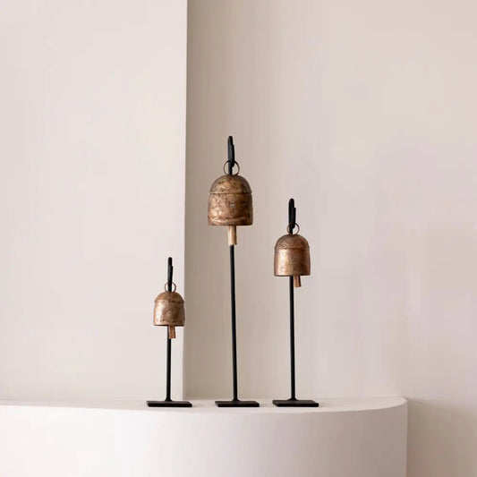 Vintage Inspired Iron Bells on Stands