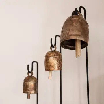 Vintage Inspired Iron Bells on Stands