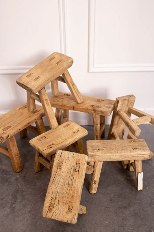 Vintage Small Wooden Stool
