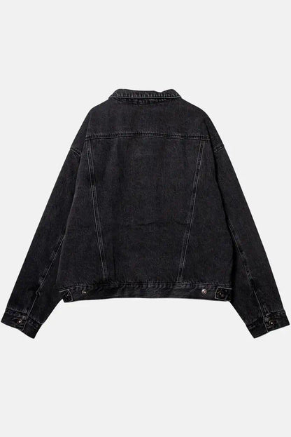 Western Washed Black Denim Jacket