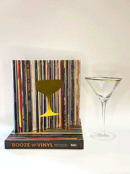 Booze and Vinyl Book Darlington with Martini Glass