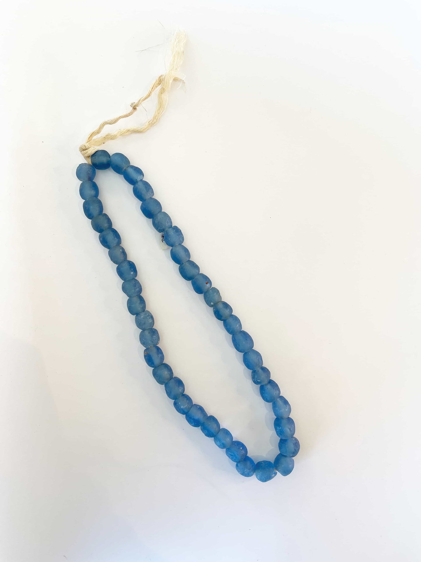 Recycled glass beads in ocean blue