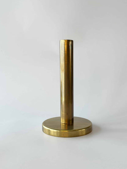 Short brass taper candle holder
